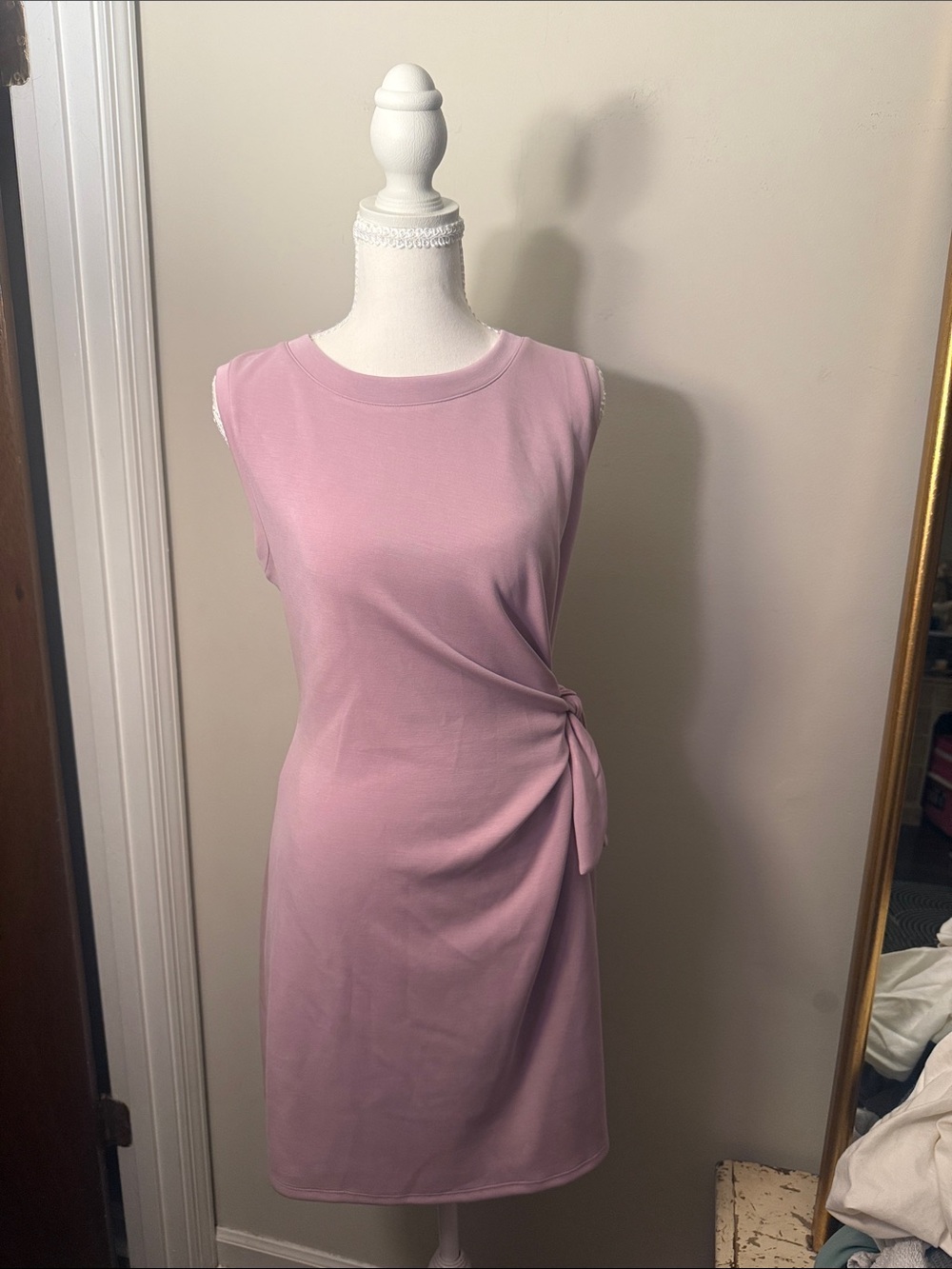 Cable & Gauge Sleeveless Mini Dress in Dusty Pink